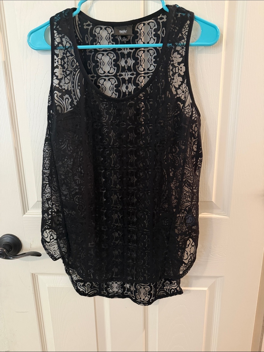 Mossimo Supply Co. Black Lace Overlay Tank